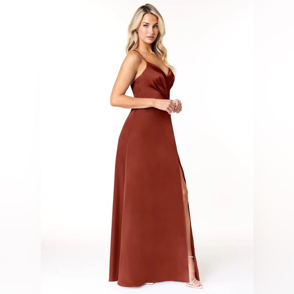 Azazie Madaleine A2 Terracotta - Picture 3 of 6